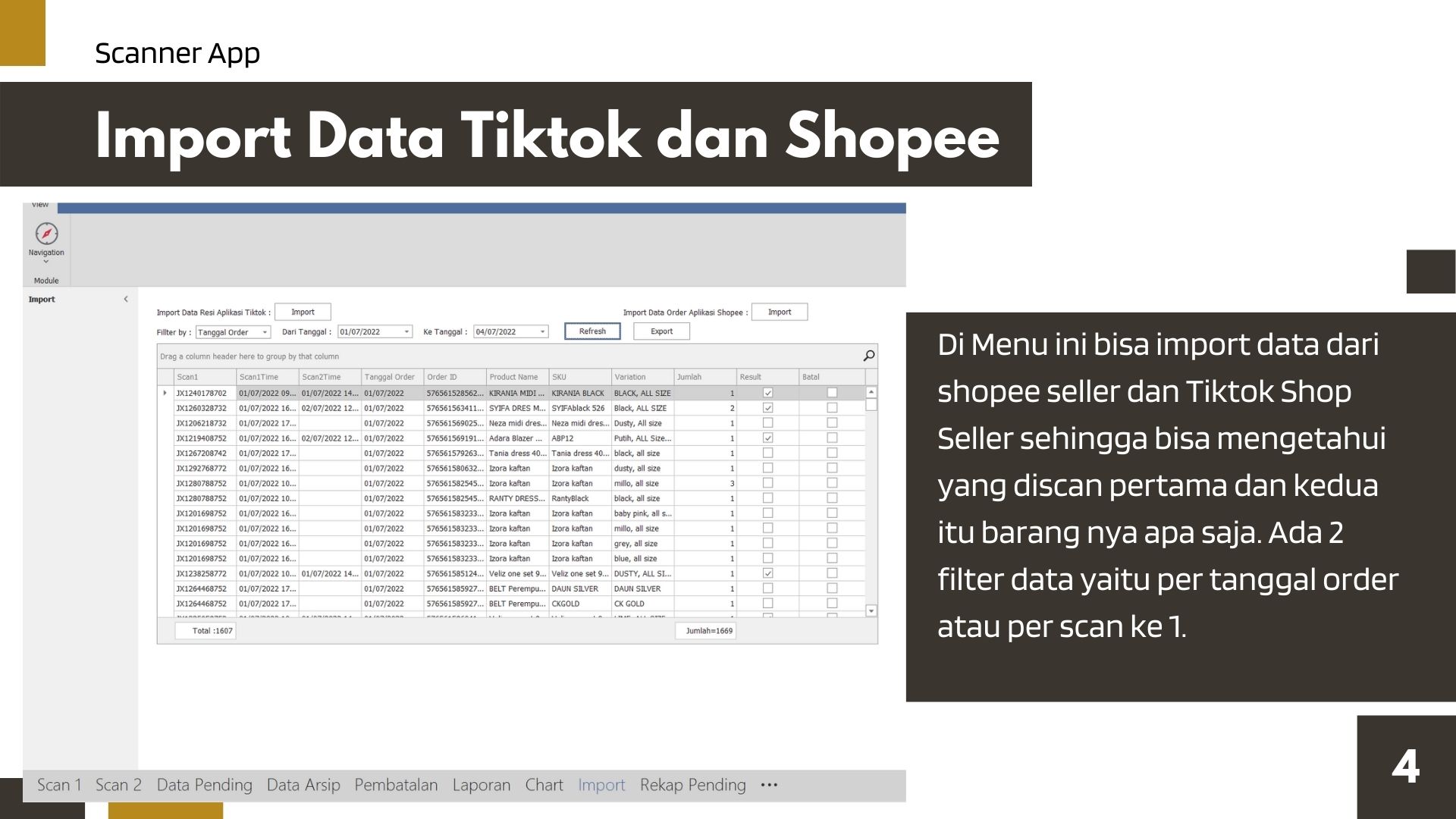 Menu Import Data TIktok Shop dan Shopee Barcode Scanner App Jasawebsitemurah.web.id
